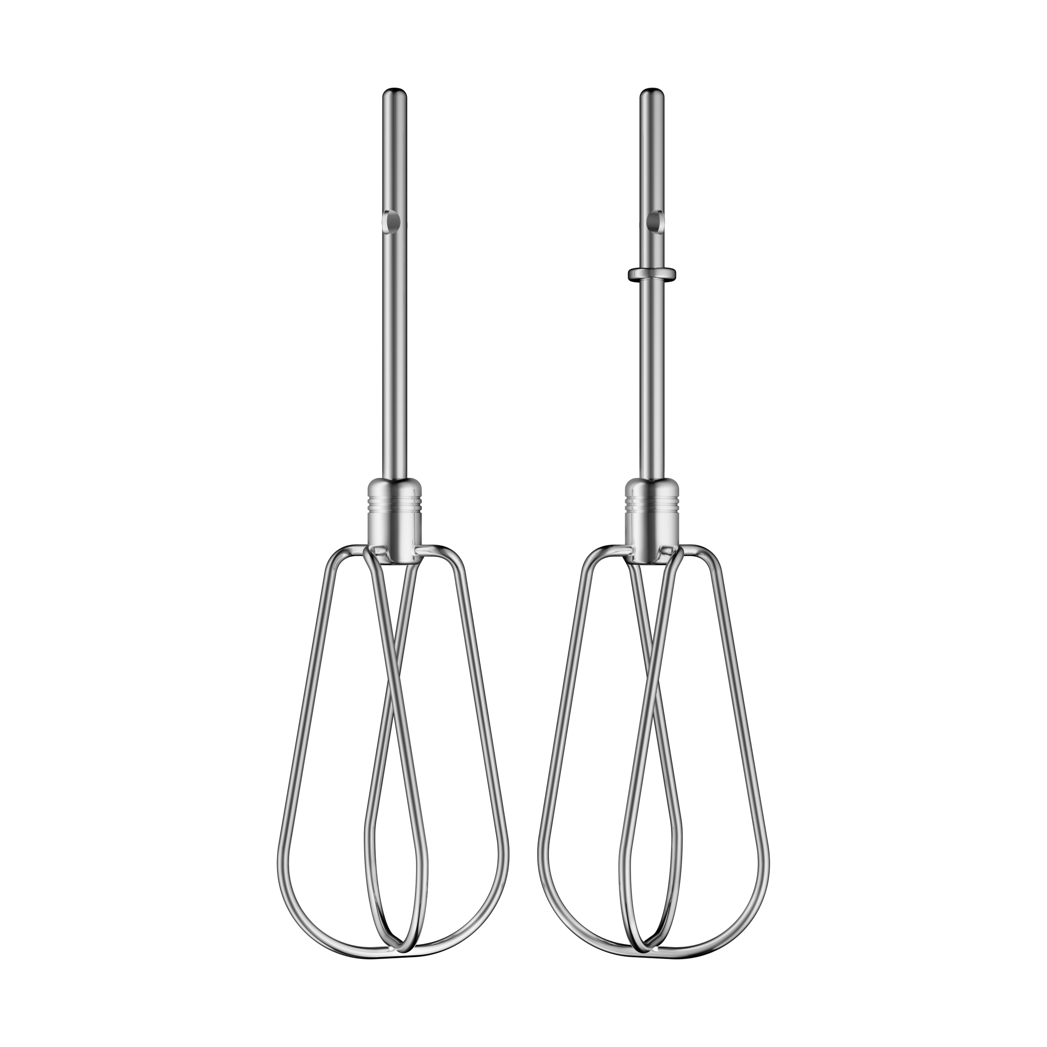 2 x stainless steel turbo whisks