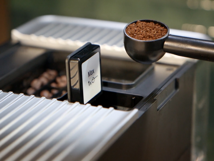 Pre-ground coffee bypass
