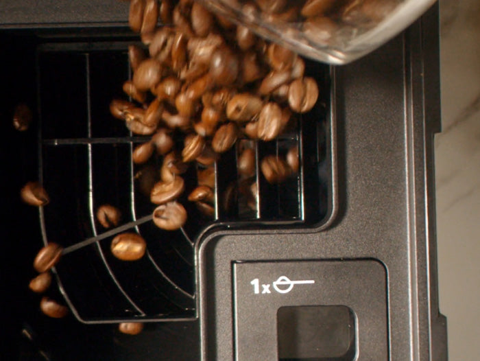 Fill the bean hopper