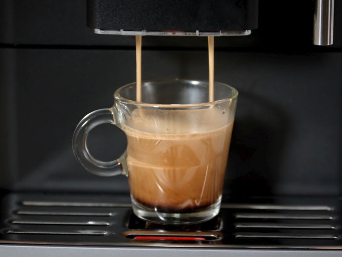 Purge with 4 espresso shots