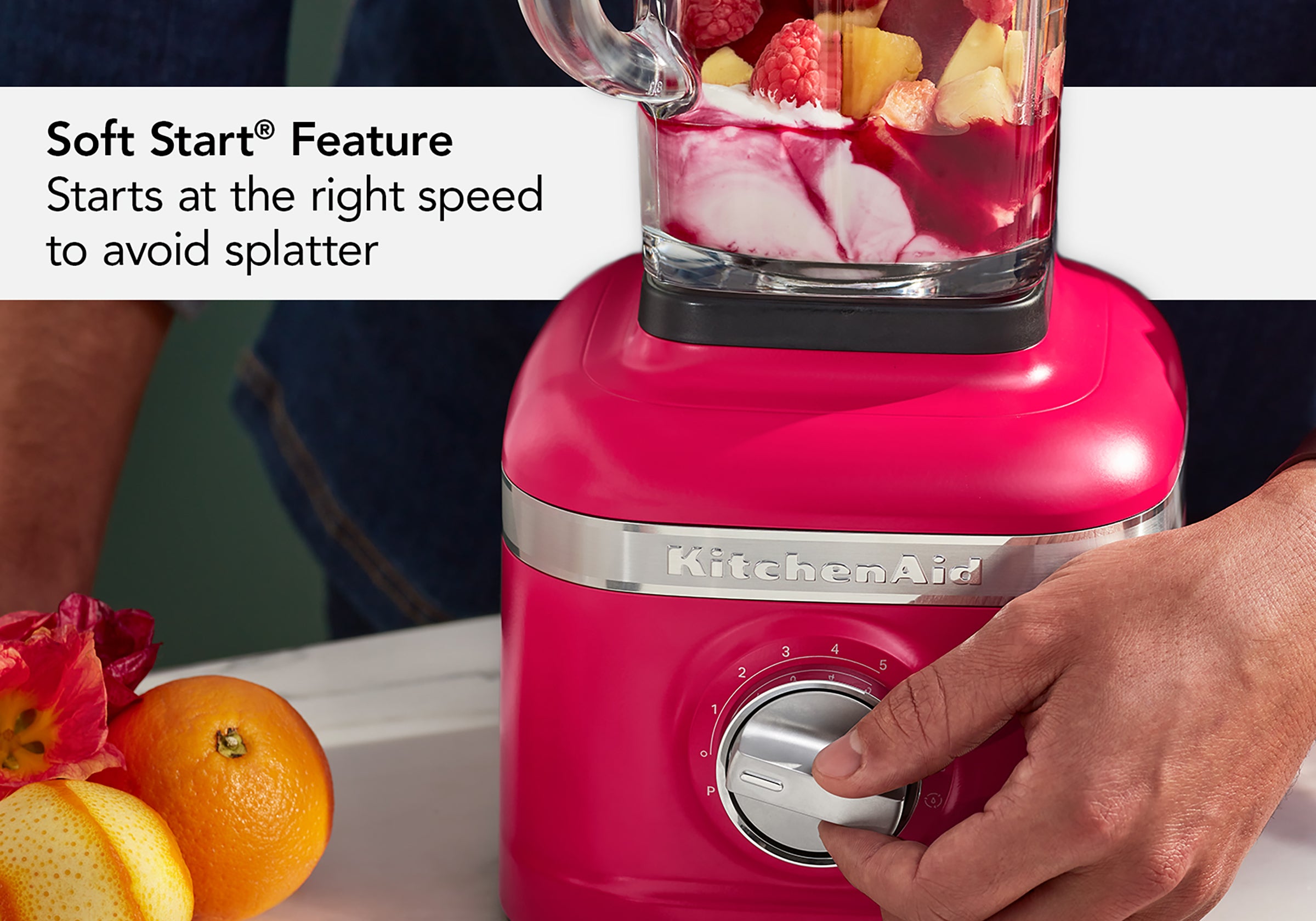 K400 Variable Speed Blender 2023 Colour Of The Year - Hibiscus KSB4026