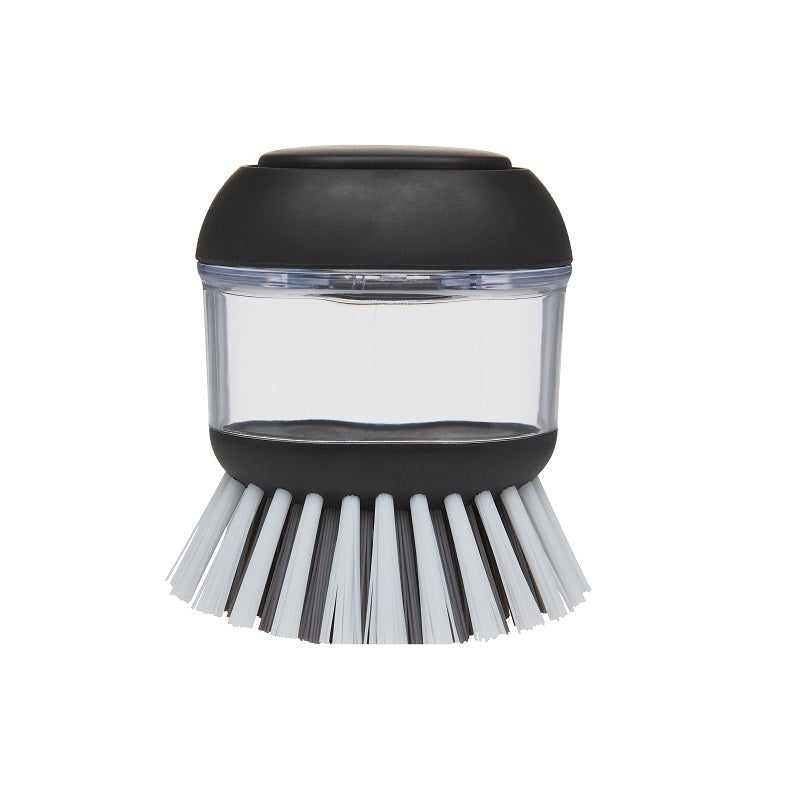 Soap Dispensing Palm Brush Black